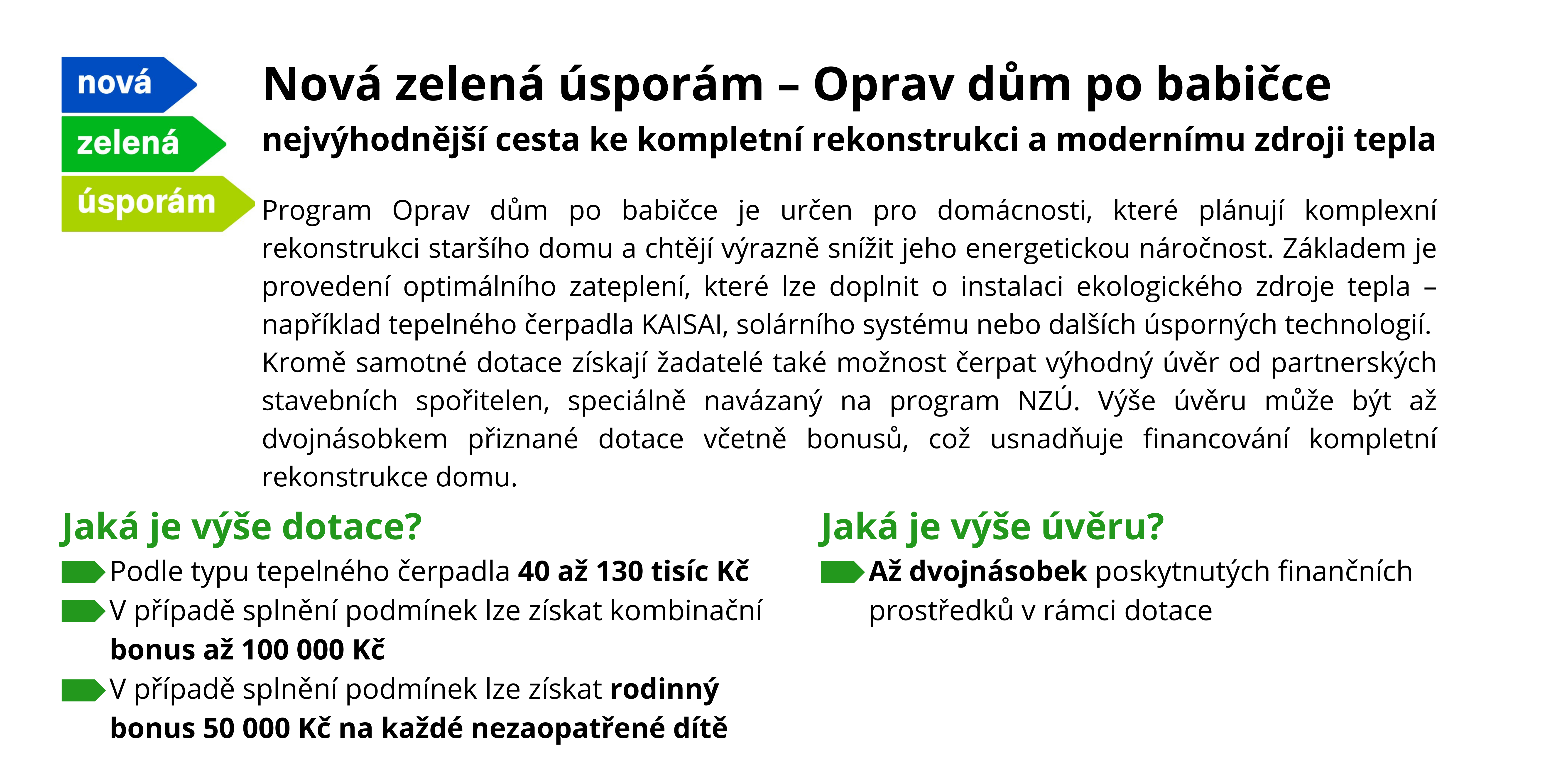 kaisai tepelná čerpadla dotace